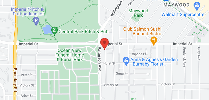 map of 6858 PATTERSON AVENUE